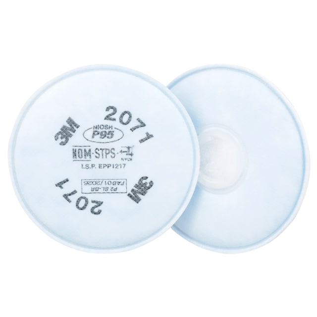 Filtro Mecânico 2071 para as Peças Faciais 3M, 100 un/cx.
