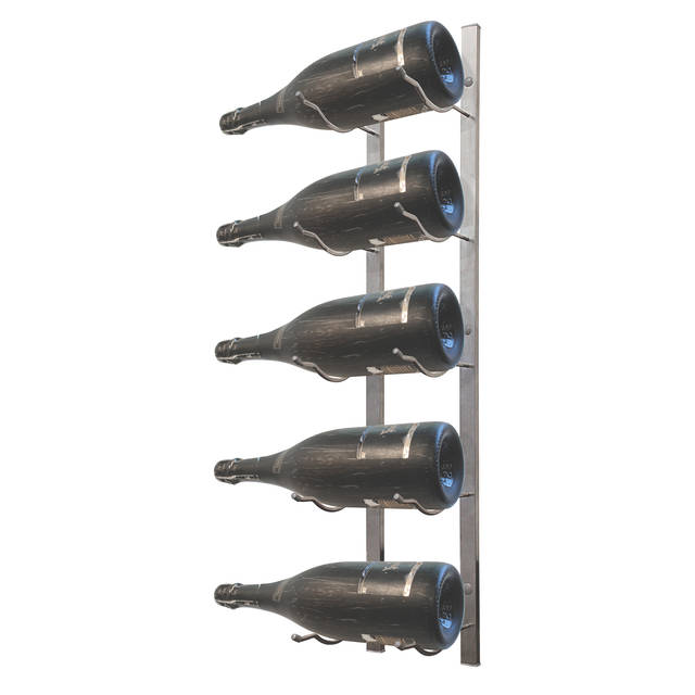 Vinotemp Epicureanist 5-Bottle Magnum Metal Wine Rack, 5 1/4"W x 8"D x 35 3/4"H