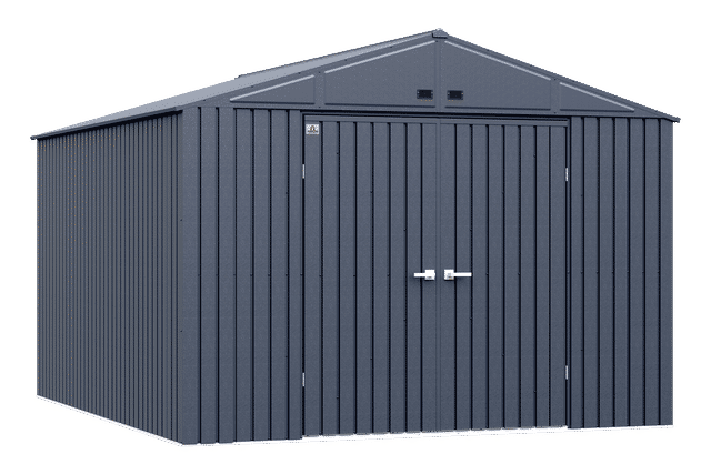 Elite Steel Storage Shed, 10X12, Anthracite