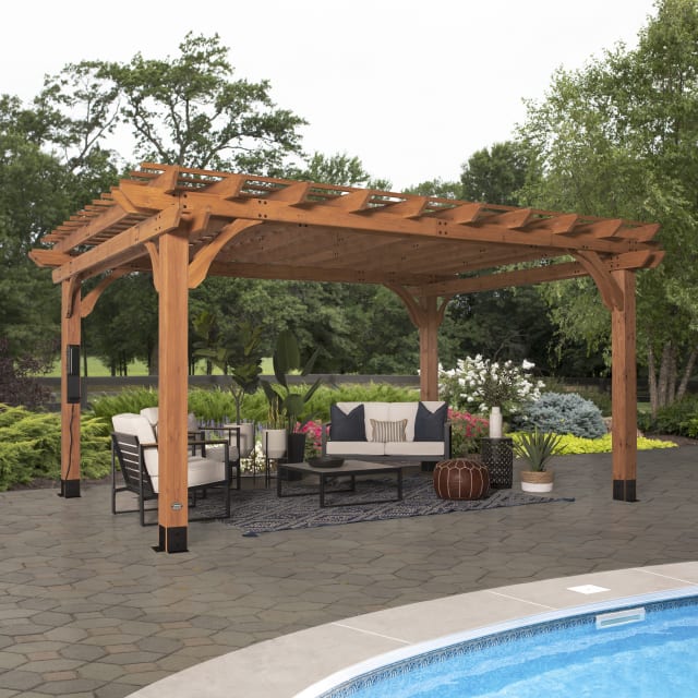 Beaumont Pergola-16x12-Light Brown