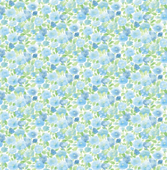 Elsie Sky Blue Floral Wallpaper