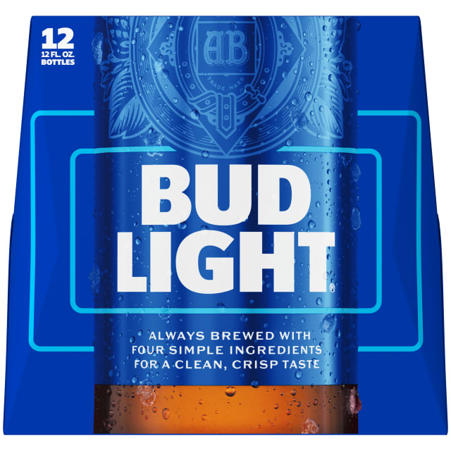 Bud Light American Lager Beer 12 Pack, 12 fl oz Bottles