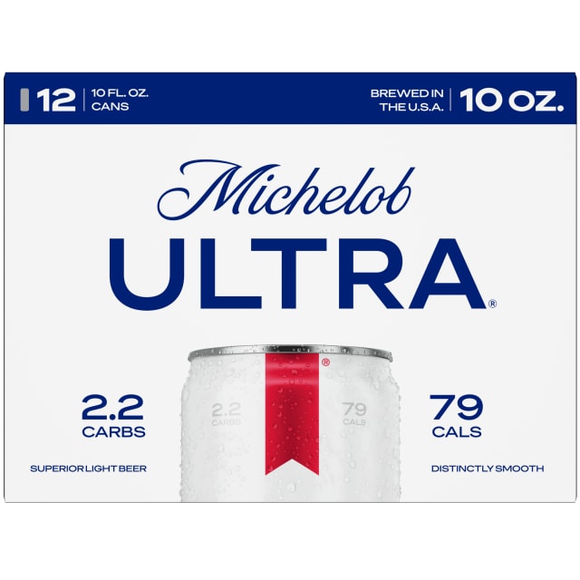 Michelob ULTRA Superior Light American Lager Beer 12 Pack, 10 fl oz Cans