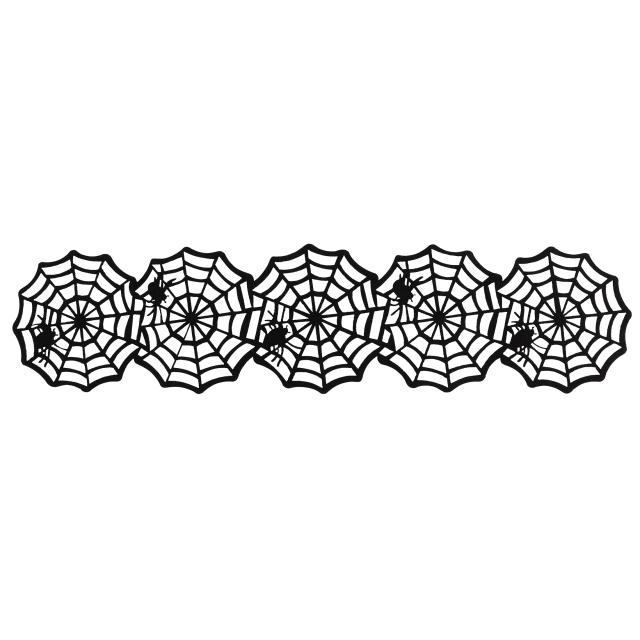 21860 Cutout Felt Spider Web Table Runner