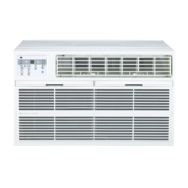 12,000 BTU 230V Through-the-Wall Air Conditioner with 10,600 BTU Electric Heater, Follow-Me Remote Control