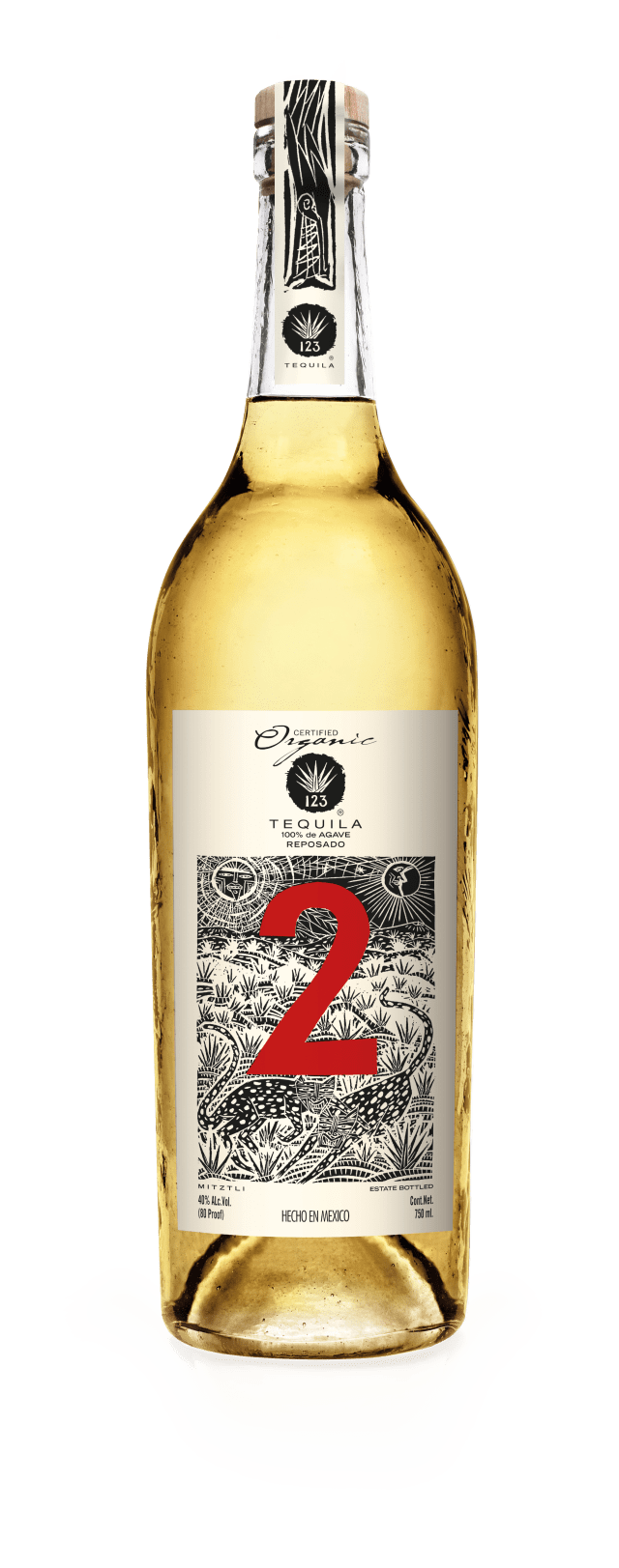 123 Tequila Organic Reposado Dos 6B 750ML