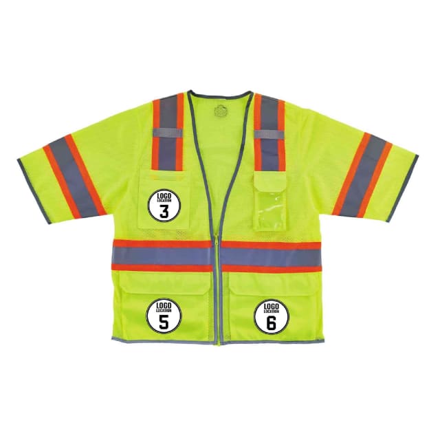 GloWear 8346Z Two-Tone Surveyor Vest - Type R, Class 3, Zipper