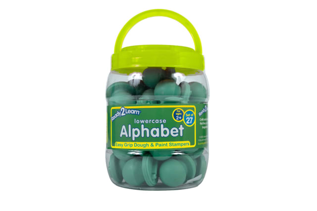 Easy Grip Dough and Paint Stampers - Lowercase Alphabet - Set of 27