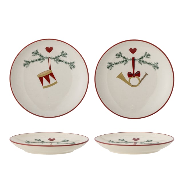 82062276 - Yule Plate, White, Stoneware STOCK: 100