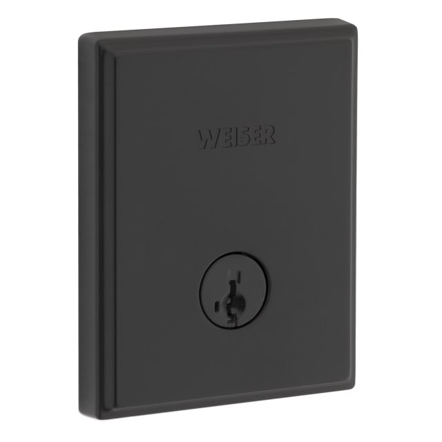 Crosstown Single Cylinder Deadbolt featuring SmartKey Security™ in Matte Black