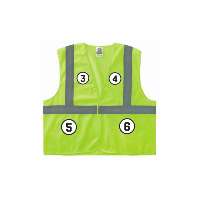 GloWear 8205HL-ECO Recycled Hi-Vis Vest - Type R, Class 2, Hook + Loop, No Pockets