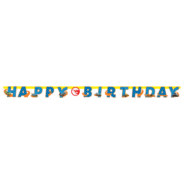 44059  Hot Wheels "Happy Birthday" Jointed Banner