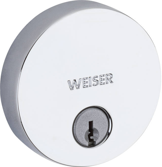 1471 Uptown Single Cylinder Deadbolt featuring SmartKey Security™ in Polished Chrome