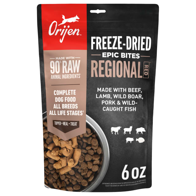 ORIJEN Epic Bites Freeze-Dried Dry Dog Food Regional Red Recipe