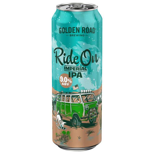 Golden Road Ride On Imperial IPA 19.2 oz Single CAN 9ABV - Plain Aluminum - Gloss Finish - Craft Direct
