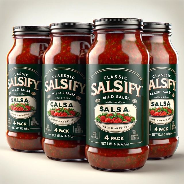 Salsify Classic Mild Salsa, 4 Pack of 16oz Jars