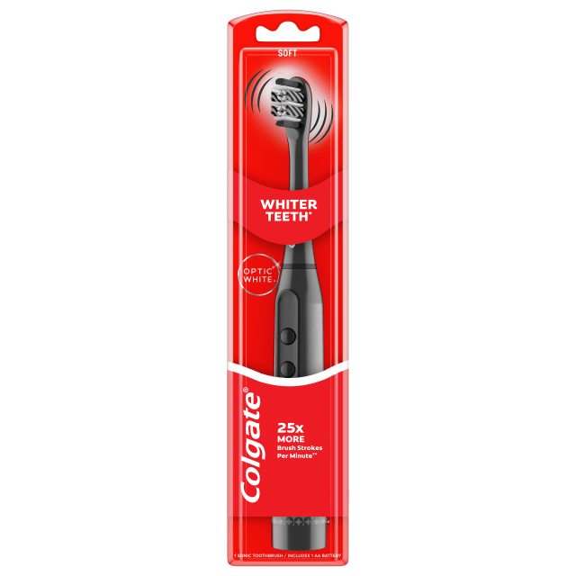Colgate Optic White Adult Sonic Battery Toothbrush, Soft