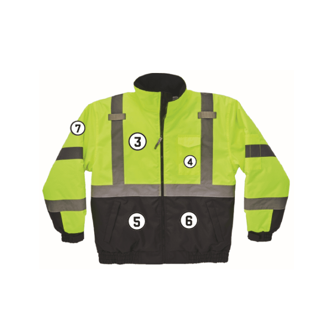GloWear 8377 Hi-Vis Winter Bomber Jacket - Type R, Class 3