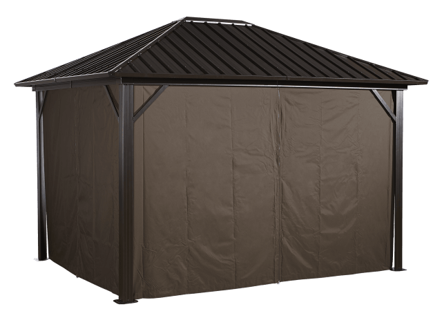 Sojag Brown Curtains for Genova Gazebo, 10 ft. x 10 ft., Poly