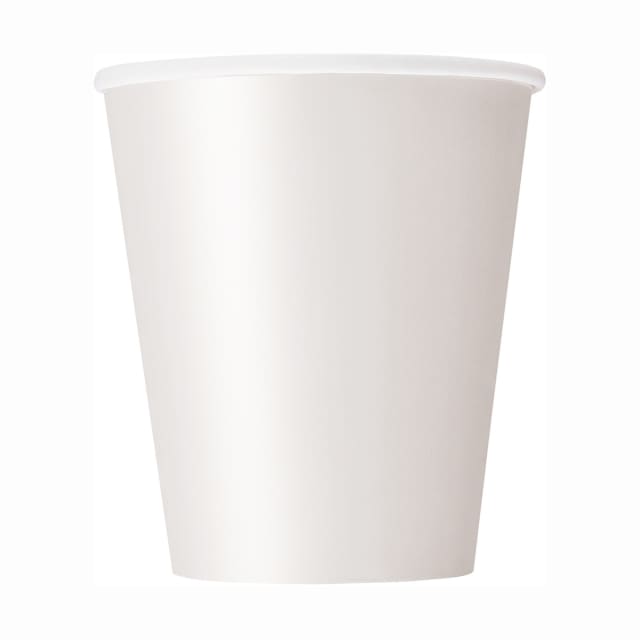 3106 Bright White Solid 9oz Paper Cups, 8ct