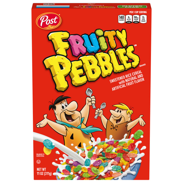 Fruity PEBBLES Gluten Free Breakfast Cereal for Kids, Colorful Fruity Rice Crunch, 11 oz Box
