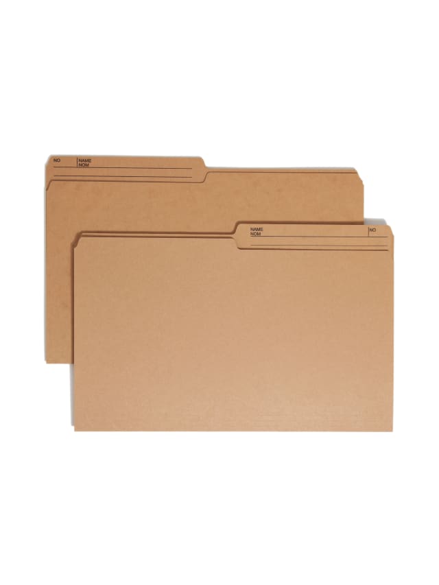 Reversible Printed Tab File Folders, 1/2-Cut Tab, 10 1/2 pt.