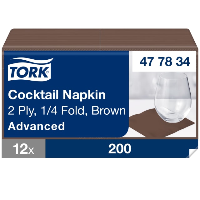 Tork Brown Cocktail Napkin