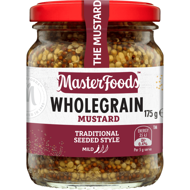MASTERFOODS Mustard Wholegrain 175g Jar