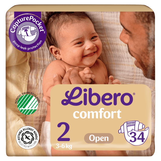 Libero Comfort 2 open diaper 3-6 kg, 34 pcs