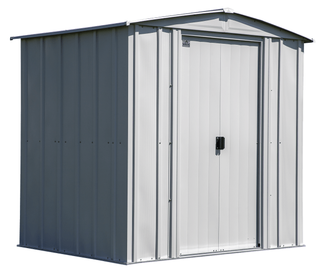 Classic Steel Storage Shed, 6X5, Flute Grey
