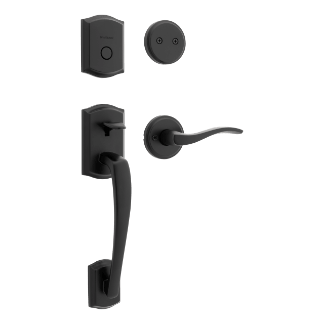 Prescott Dummy Door Handleset in Matte Black