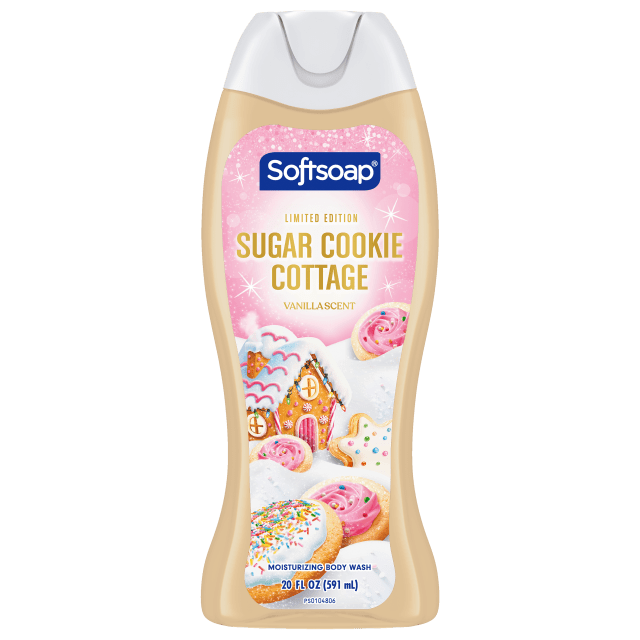 Softsoap Limited Edition Sugar Cookie Cottage Body Wash, pH Balanced Moisturizing Body Wash, Vanilla Scent, 20 fl oz