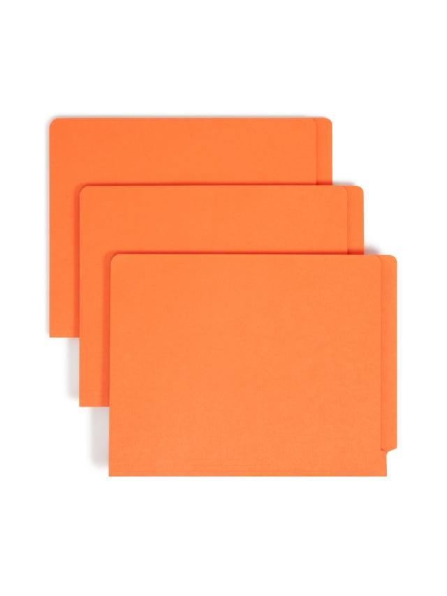 Shelf-Master® Reinforced End Tab Fastener File Folders, Straight-Cut Tab