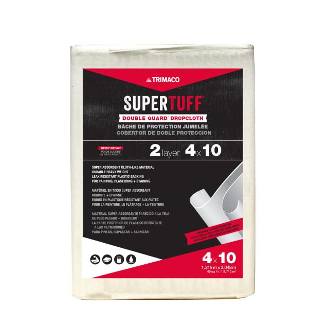 SuperTuff® Double Guard® Dropcloth, 4'x10'
