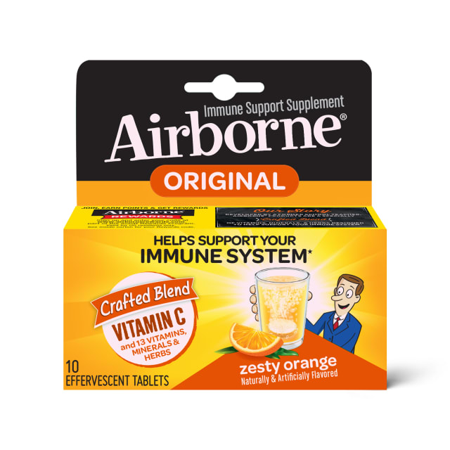 AIRBORNE® Effervescent Tablets - Zesty Orange Triple 10ct. (Tube)