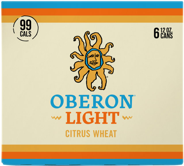 Oberon Light Citrus Wheat Beer 6 Pack, 12 fl oz Cans