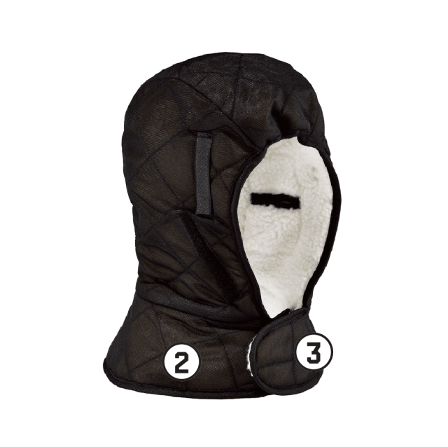 N-Ferno 6952 Winter Hard Hat Liner - 3-Layer, Sherpa-Lined, Quilted Shell, Long