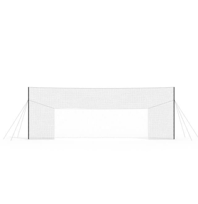 Regulation - 11.3m wide x 4m high Football Goal, Backstop & Rebounder