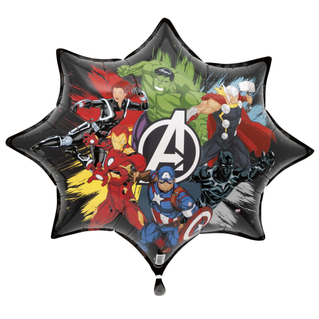 39327  Avengers Burst-Shaped 21" Giant Foil Balloon - Packaged