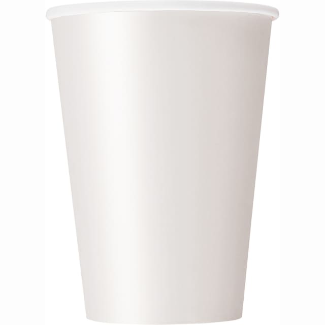 31040 Bright White Solid 12oz Paper Cups, 10ct