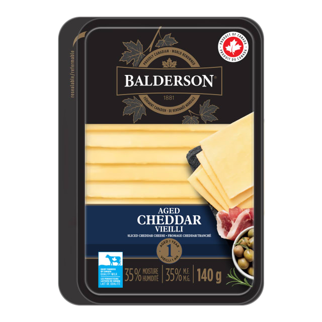 Balderson 1 Year Aged Cheddar Natural Sliced Cheese