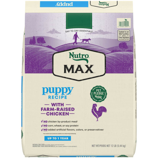 Nutro Max Puppy Dry Dog Food with Farm-Raised Chicken, 12 lb. Bag
