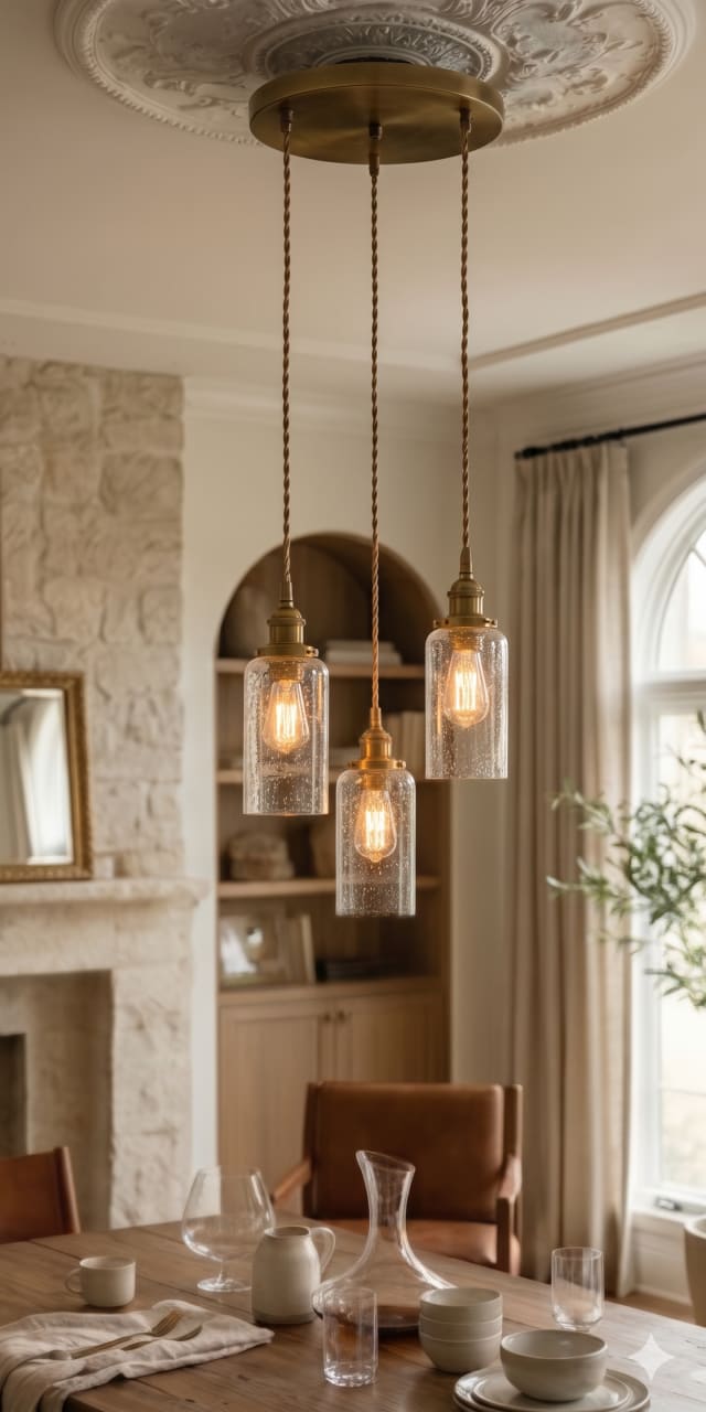 Glory Point - Brushed Brass - Multi Pendant