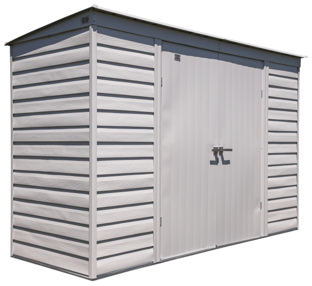 Select Steel Storage Shed Steel Storage Shed, 10X4, Flute Grey