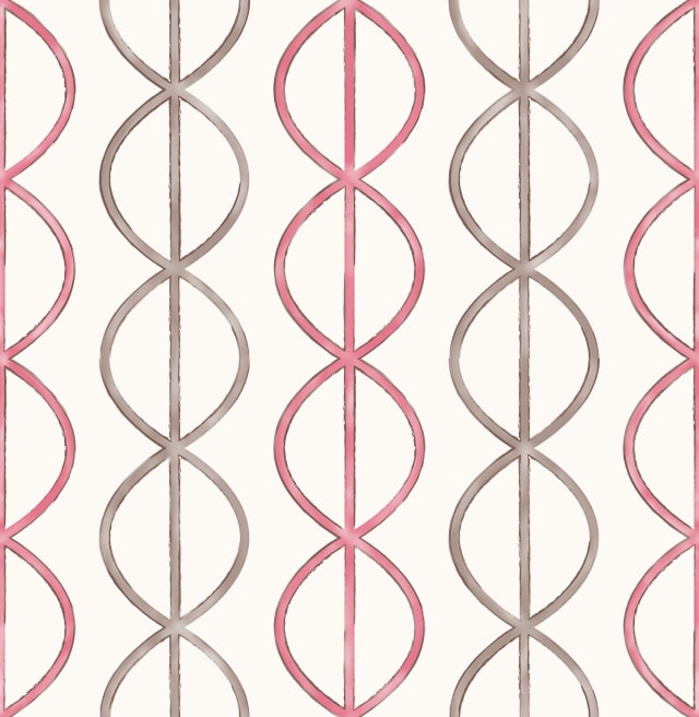 Banning Stripe Pink Geometric Wallpaper