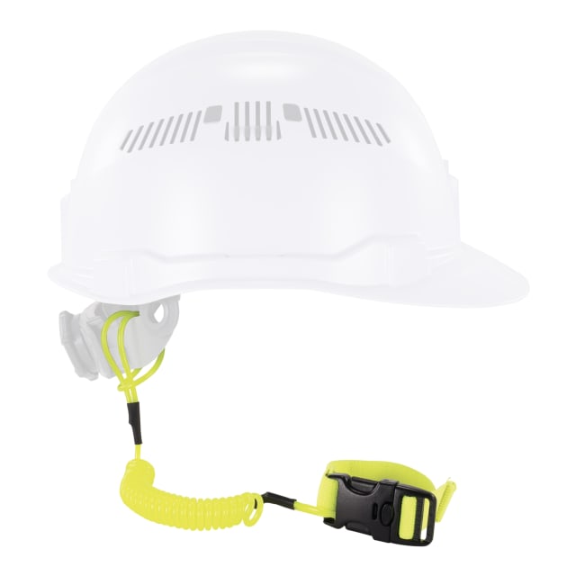 Squids 3157 Coiled Hard Hat Lanyard with Buckle - 2lbs / 0.9kg