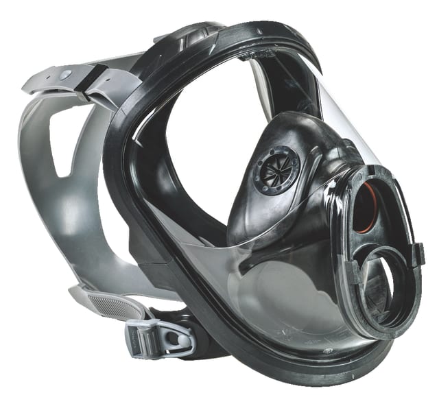 Advantage 4000 Facepiece, single-port, silicone, Rubber Head Harness, Adapter Not Included (RD40 Adapter P/N 10065330), Black