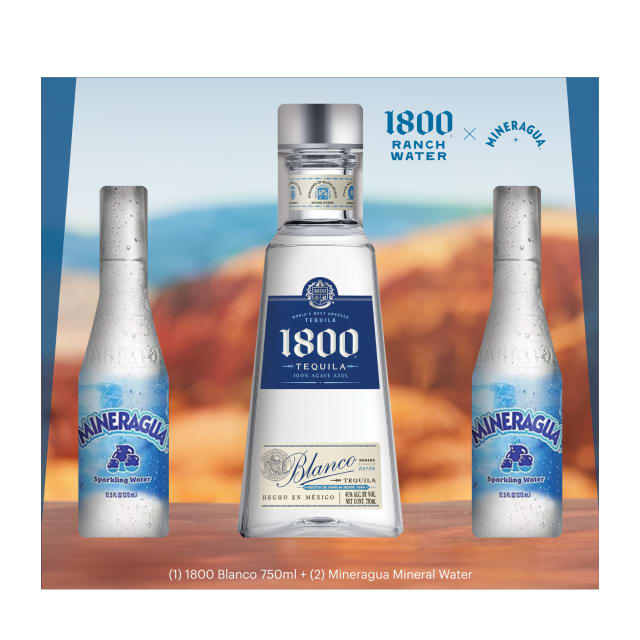 1800 Tequila Silver 2 Mineragua 6B 750ML
