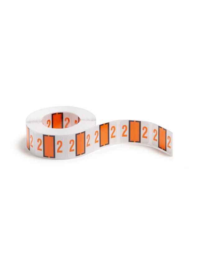 BCCRN Bar Style Color-Coded Numeric Labels, 0-9 Rolls