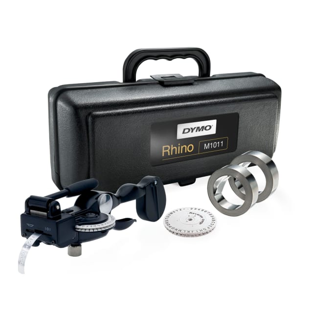 DYMO® Rhino Labeler, 1011 Metal Tape Embossing System Kit